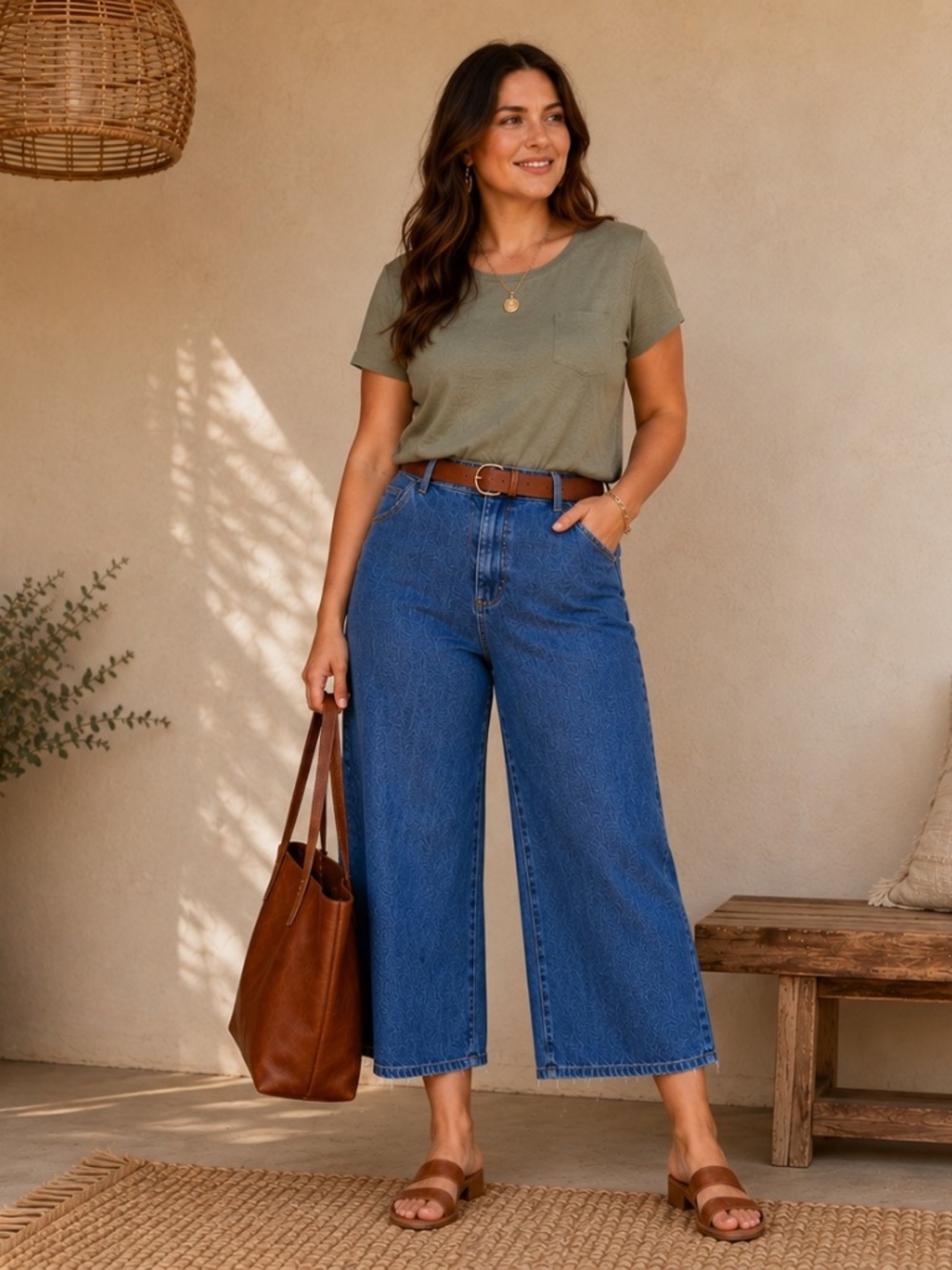 Bar III Y2K Vibe Retro High-Rise Wide-Leg Women's Jeans Medium Wash, Size 14